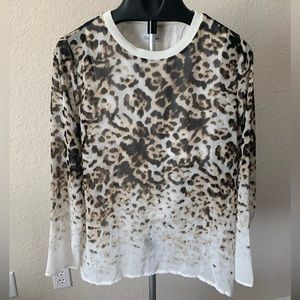Calvin Klein long sleeve cheetah print women’s size M